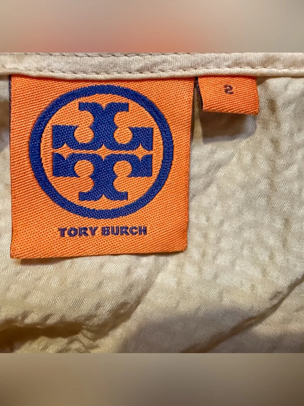 Vintage Tory Burch Silk Halter Top | Cream Knot Camisole | Sz 2